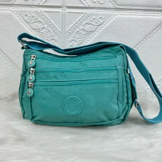 Causal Feminina Bolsa Mensageiro Ombro Nylon Multicamadas Y4387 - preta1508