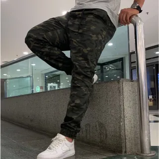 Calça Elástico Sarja Jogger Lycra Preta Esportiva Com Punhos - Jogger Branca