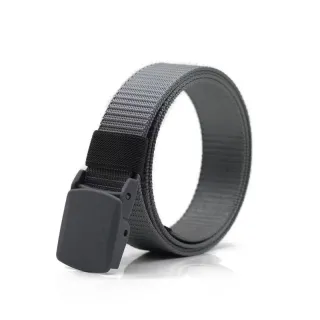 Cinto Preto Masculino de Lona com Fivela de PVC Plástico - Cinza 115cm