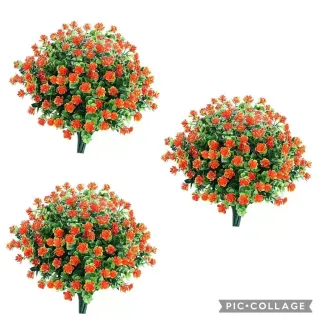 Buque de Flores Artificiais para Decoração - 21 Florzinhas MT-1111-3 - Roxo kit com 2