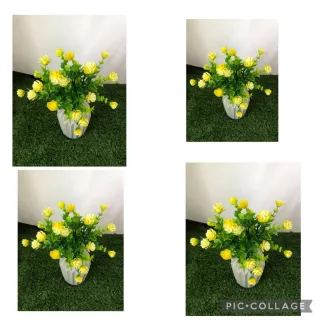 Buque de Flores Artificiais para Decoração - 21 Florzinhas MT-1111-3 - Roxo kit com 2