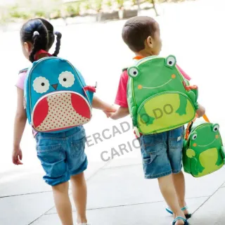 Escolar Creche Passeio Mochila Infantil Animais Zoo Pets Menino e Menina - Coelho Dalila