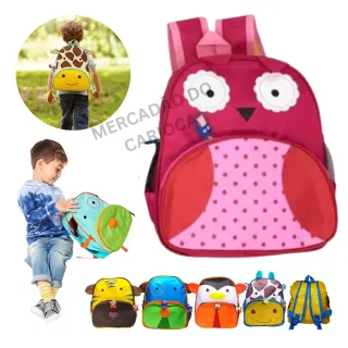 Escolar Creche Passeio Mochila Infantil Animais Zoo Pets Menino e Menina - Coelho Dalila