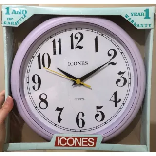 Relógio Redondo Grande (30x30) Modelo Londres e Londres Antic - Cores Diversas - Laranja Pastel