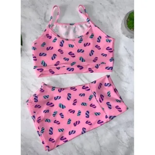 Top + Short Fitness Conjunto GG até - 20