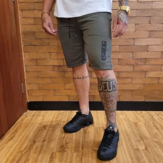 Treino Academia Casual Masculina Moletom Bermudas Kit 2 Moletinho - CINZA E GRAFITE