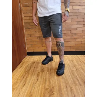 Treino Academia Casual Masculina Moletinho Bermudas Kit 3 - CINZA, VERDE MILITAR E GRAFITE