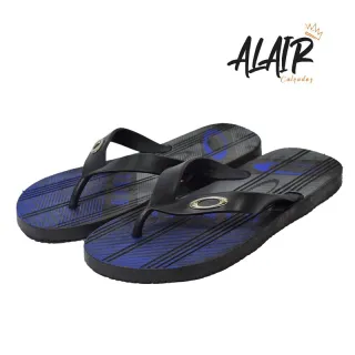 Anatômico Flex Masculino Chinelo Borracha - Azul/Riscado REF:010