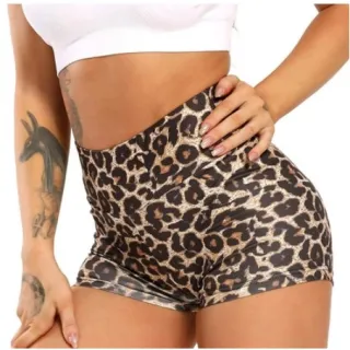 Shortinho curtinho colado moda sexy treino micro empina bumbum - Preto