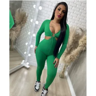 Argola no meio macacão: Compre agora na loja online Raryel - Azul