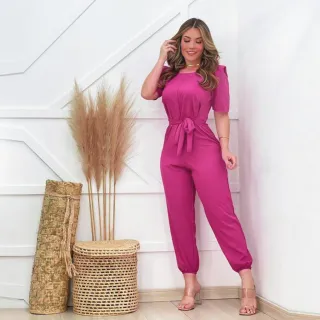 Promoção Macacão Feminino Elegante Tendência Moda Blogueira - Pink
