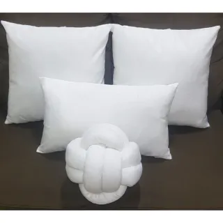 Almofadas Nozinho Baquete Kit 4 Peças - 44 x 44 com Enchimento - Vermelho