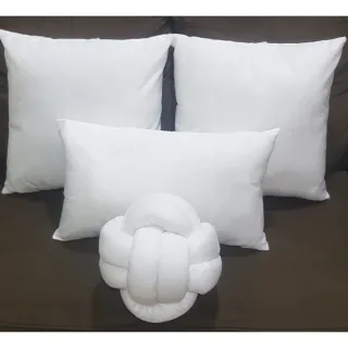 Almofadas Nozinho Baquete Kit 4 Peças - 44 x 44 com Enchimento - Vermelho