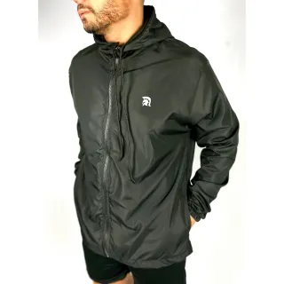Forro no Capuz Jaqueta Masculina Impermeável - JAQUETA Selecção Preta