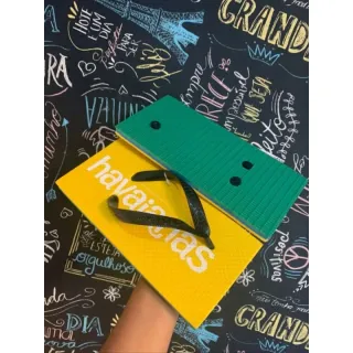 Chinelo masculino japonês quadrado - Amarelo