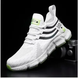 Unidades Diversas Boost Y3 - Conforto Incrível! Academia Musculação - Branco/Preto/Detalhe Verde