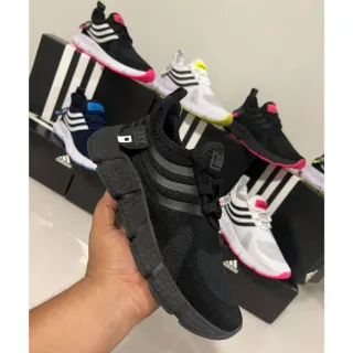 Unidades Diversas Boost Y3 - Conforto Incrível! Academia Musculação - Branco/Preto/Detalhe Verde