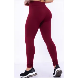 Envio Imediato - Calça Legging Feminina Lisa Cintura Alta em Malha Cotton Rosa - Cinza