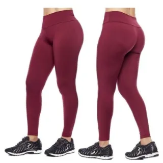 Oferta: Calça Legging Branca Feminina em Malha Cotton Lisa Cós Alto - Cinza