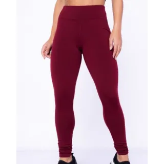 Oferta: Calça Legging Branca Feminina em Malha Cotton Lisa Cós Alto - Cinza