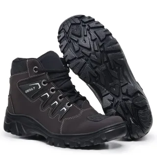 Bota Tática Coturno Masculino Motociclista Motoboy Militar Cano Médio - CAFE