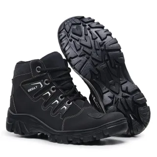Bota Tática Coturno Masculino Motociclista Motoboy Militar Cano Médio - CAFE