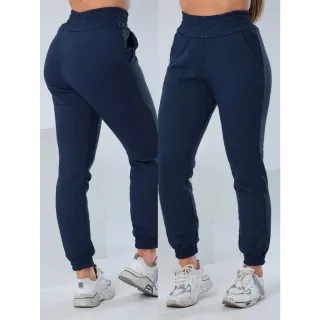 Cintura alta Calça Jogger Feminina de Moletom - Preto