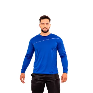 Blusa Manga Longa Masculina Dry Fit para Academia e Exercícios - Preto