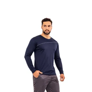 Blusa Manga Longa Masculina Dry Fit para Academia e Exercícios - Preto