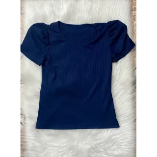 Blusa Princesa Feminina Manga Curta Canelada - Cinza