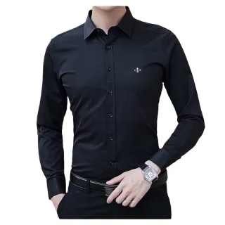 Super Oferta: Camisa Social Masculina Lisa Slim Fit Manga Longa - Verde Claro