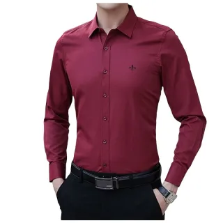 Super Oferta: Camisa Social Masculina Lisa Slim Fit Manga Longa - Verde Claro