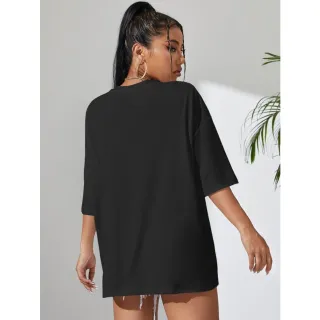 Preto Camiseta Feminina Oversized Brooklyn New York City - GG