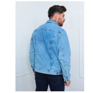 Linha Premium Jaqueta Jeans Masculina Clara - Azul Claro