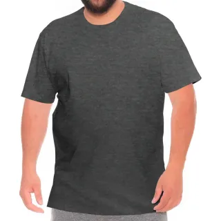 Camiseta básica masculina Plus Size G1 G2 G3 para sublimação 100% algodão - Chumbo