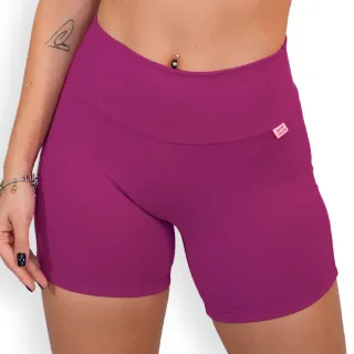 Suplex Esportivo Feminino Shorts Fitness Academia Cintura Alta Poliamida Cores - Azul Céu