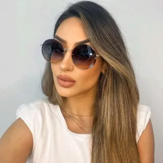 Retro Masculino Feminino Óculos Hexagonal - C1