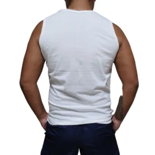 Camiseta Basica Masculina Regata - Fitness, Casual e Moda Praia - Terra-Cota