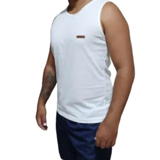 Camiseta Basica Masculina Regata - Fitness, Casual e Moda Praia - Terra-Cota