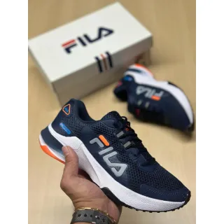 Tênis Refletivo Masculino F Heating para academia - Marinho/laranja