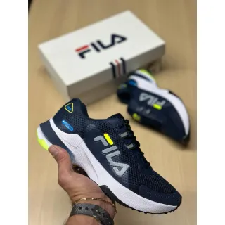 Tênis Refletivo Masculino F Heating para academia - Marinho/laranja