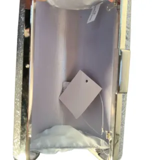 Bolsa Feminina de Festa com Glitter, Ombro e Corrente - Preto