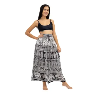 Tamanho Único Saia Indiana Longa Maia 3 Cores - Vermelho