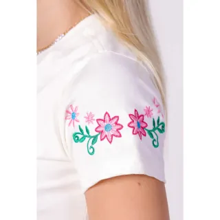 Kit 2 Tshirt Bordadas Manga Algodão Fio 30 - PRETA/OFF