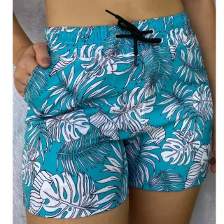 Saída de Banho Estampada Tactel Feminina - Moda Praia com Elastano - PRETO FLAMINGO