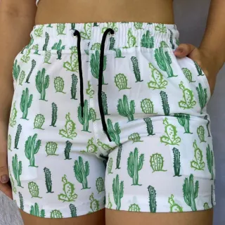 Saída de Banho Estampada Tactel Feminina - Moda Praia com Elastano - PRETO FLAMINGO