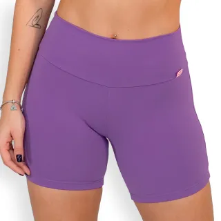 Suplex Esportivo Feminino Shorts Fitness Academia Cintura Alta Poliamida Cores - Azul Céu