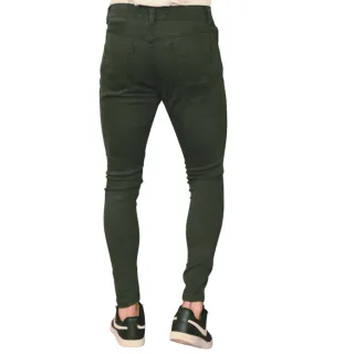 Calça Sarja Verde Super Skinny Masculina - 42