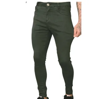 Calça Sarja Verde Super Skinny Masculina - 42