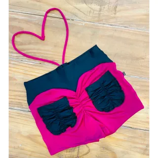 Bolsos Fitness Feminino Empina Bumbum Curto - Salmão